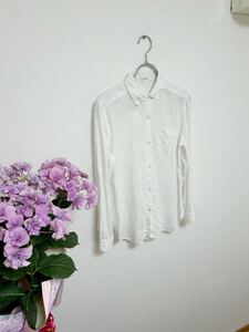 オンワード樫山　リネン100%カシュクールシャツ サイズ3