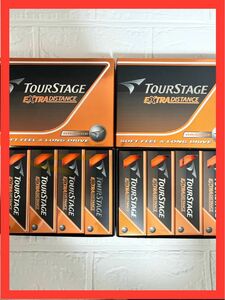 新品未使用　BRIDGESTONE(ブリヂストン) ゴルフボール TOURSTAGE エクストラディスタンス 2ダース　オレンジ