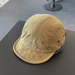 帽子 レディース キャップ つばの短い 釣り 日焼け止め UVカット紫外線防止 軽量 シンプル 通気性 柔らかい-ベージュ