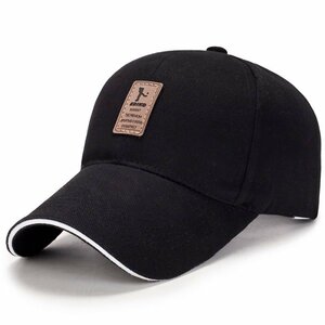 キャップ メンズ 帽子UVカット99％・UPF50+紫外線対策日焼け防止 小顔効果 カジュアル おしゃれ 野球帽 調整可能 男女兼用-ブラック