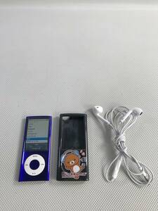 S5762○Apple アップル iPod nano アイポッド ナノ 第5世代 8GB A1320 MC034ZP ケース/イヤホン付 リセット済 【保証あり】 240603