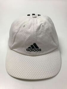 adidas アディダス 白 キャップ メッシュキャップ 帽子 アウトドア スポーティ フリーサイズ (57-60cm)