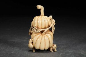 [. old .]. famous auction buying go in era thing Special kind white material south . bird . nose smoke . netsuke .. thing gorgeous core charge use antique goods old fine art FK4-102S16