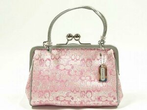 COACHコーチレディース女性用オプティックシグネチャールレックスフレイムドポーチハンドバッグ（ピンク）8948