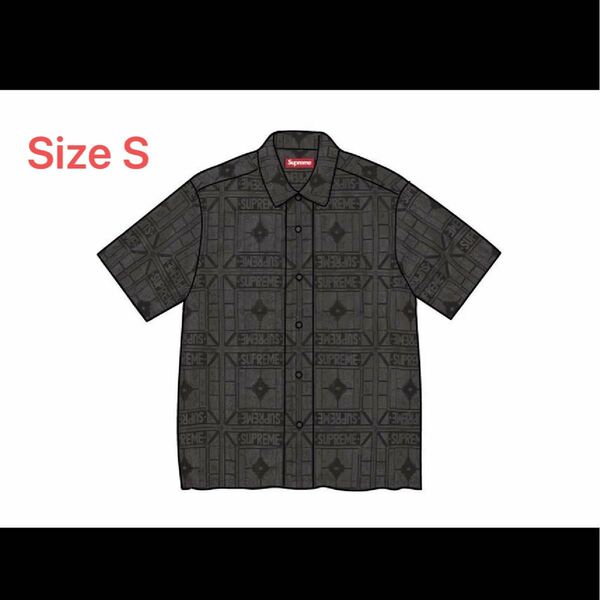 Supreme Tray Jacquard S/S Shirt "Black"