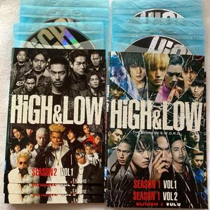 HiGH & LOW SEASON1 全3巻 + SEASON2全3巻 ハイアンドロー レンタル版DVD 岩田剛典//登坂広臣