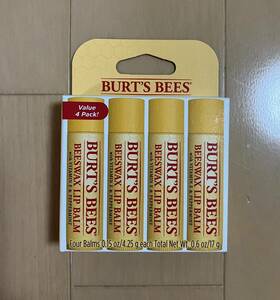 ☆Burt's Bees/バーツビーズ ワックス リップバーム/リップクリーム 4本セット☆2024年5月 アメリカで購入