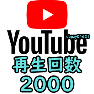 【収益化可能】Youtube 再生回数 2000回 減少生涯保証 収益化可能 操作不要 URLのみでOK / ユーチューブ 再生数 視聴回数 