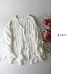 new goods *1.7 ten thousand * Rope ROPE'*...[. sweat some stains ] flow rutesin tuck shirt 34 size made in Japan *M-S 2699