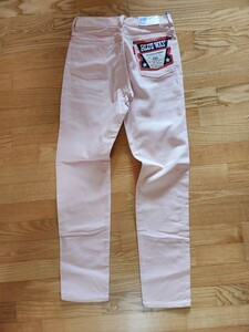 1980年代製 送料込■BLUE WAY　ツイル　スリムフィット　ジーンズ　Slim Fits ピンク　W32