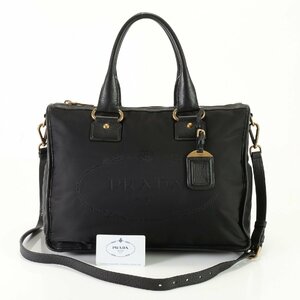  as good as new Prada guarantee attaching te Hsu to nylon leather 2WAY business bag shoulder tote bag commuting popular A4 men's TTT 0830-T31