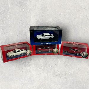 アルファロメオ ミニカー 4台セット Alfa Romeo Una storia italiana M4 1/43 AUTO art 1750 GT VELOCE 自動車 コレクション