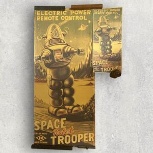 ROBOT SPACE TROOPER ② ポスター 大小2枚セット 昭和レトロ 当時物 ブリキ ロボット フリクション ビンテージ