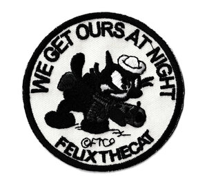 フィリックス FELIX THE CAT ワッペン アイロン 大人向け おしゃれ アメカジ キャラクター アメリカ WE GET OURS AT NIGHT RCWP