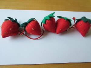  hand made felt. strawberry 5 piece 