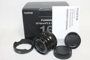 ■元箱入り美品■富士フィルム Fujifilm Fujinon XF16mm F2.8 R WRレンズ ブラック (500-080)
