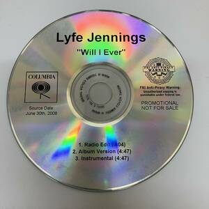 裸58 HIPHOP,R&B LYFE JENNINGS - WILL EVER INST,シングル,PROMO盤 CD 中古品