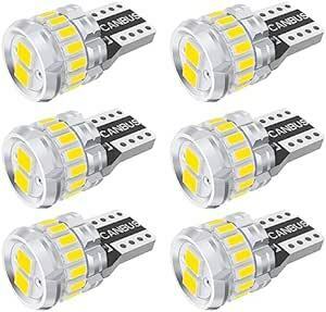 T10 LED 爆光 ホワイト 6個 キャンセラー内蔵 LED T10 車検対応 3030+3014LEDチップ18連 DC12V