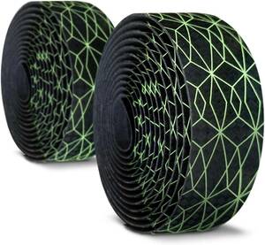 Alien Pros 自転車用炭素繊維ハンドルバーテープ（2個セット）-この自転車用ハンドルバーテープでグリップを強化-バイクに巻
