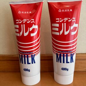 【まとめ買い】筑波乳業 コンデンスミルク 480g × 2個　かき氷　いちご　デザート　スイーツ　大容量　業務用　店舗