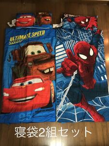  спальный мешок & подушка ×2 комплект комплект The Cars, Человек-паук 