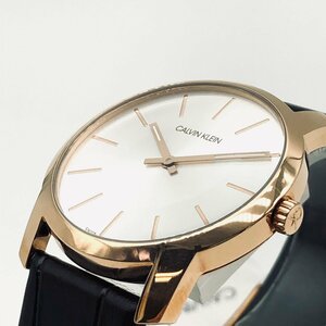 37490/[ разряженная батарея ] Calvin Klein наручные часы City mid размер K2G226G6 мужской женский rose Gold / темно-коричневый [0430]
