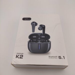 3768〇/Joyhouse K2 ワイヤレスイヤホン Bluetooth 5.1 ENCデュアルマイク CVC8.0ノイズキャンセリング 最大15時間再生 ブラック【0520】