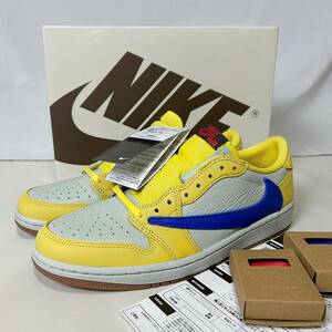 新品未使用 正規品 NIKE TRAVIS SCOTT WMNS AIR JORDAN 1 LOW OG SP Canary DZ4137-700 トラヴィススコット エアジョーダン 1 ロー 27.5cm