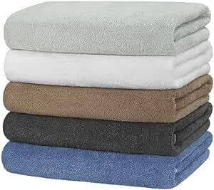  bath towel microfibre towel soft . water speed . large size 60X120cm 5 pieces set durability hotel specification (5 color )