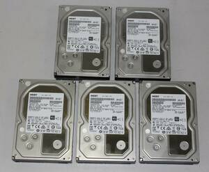 *HGST SAS 4TB HDD 3.5 -inch 7200RPM 12.0Gbs 2017 year * used operation goods *(5 pcs. set total 20TB )