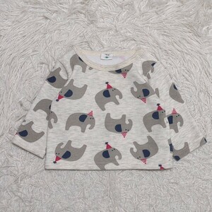 [ free shipping ] baby head office sweat sweatshirt 70cm elephant pattern baby child clothes 