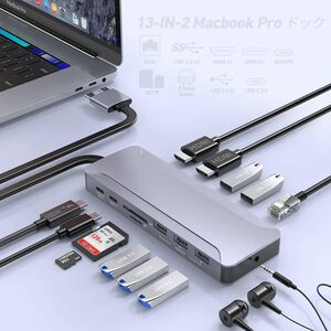 USB C ハブMacbook Pro、MacBook ドッキングステーション 