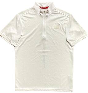 ニューバランス ゴルフ New BalanceGolf 吸汗速乾 ストレッチ デザインアーガイル 半袖ポロシャツ 5(L) ホワイト