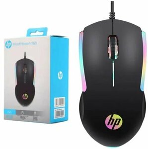  new goods unopened HPge-ming mouse m160 3 button left right against .7 color RGB black wire LED light 