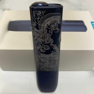 龍 鳳凰 両面加工 iQOS ILUMA i ONE アイコスイルマ i ワン ミッドナイトブラック 黒 ドラゴン フェニックス