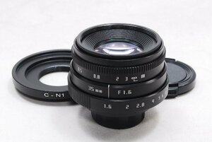 ★新品未使用品★Fujian CCTV 35mm F1.6 BK Nikon ニコン C-N1 ミラーレス Cマウント 大口径レンズ