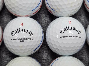 ロストボール 　Callaway キャロウェイ CHROME SOFT /X /LSトリプルトラック【年式混合】ホワイト　30個