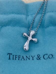 Tiffany＆Co. ティファニー エルサペレッティ クロス ネックレス シルバー925 箱保存袋付き