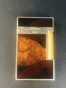 S.T.Dupont デュポン ガスライター ゴールド赤茶ラメ 喫煙具 喫煙グッズ 