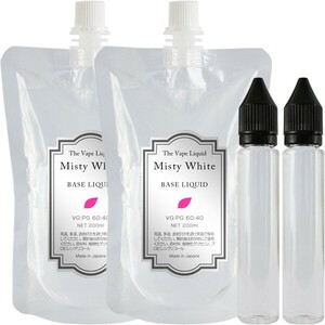 ■送料無料■ MisyWhite 400ml ベースリキッド 60:40 プルームテックプラス with2 VAPE.