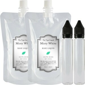 ■送料無料■ MisyWhite 400ml ベースリキッド 40:60 プルームテックプラス with2 VAPE.