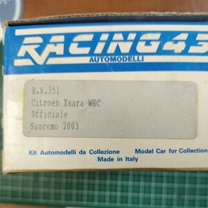 格安　RACING43 351 Citroen Xsara WRC Sanremo 2003 1/43 キット　bbr