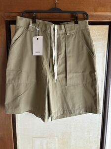 markama-kaBAKER SHORTS Baker shorts ORGANIC COTTON GABARDINE beige short pants M22A-06PT02B 2022SS new goods unused made in Japan 