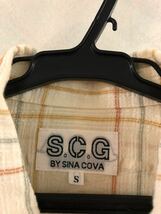 S.C.G BY SINA COVA GOLF 半袖シャツ サイズS 麻混 シナコバ ゴルフ リネン_画像3