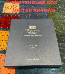  Whitehouse Cox × United Arrows illusion. leather rosi anchor f new goods unused folding twice purse 