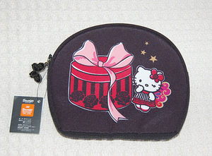 [ new goods ]ANNA SUI* Anna Sui × Hello Kitty ..... Kitty. Flat pouch black × red 