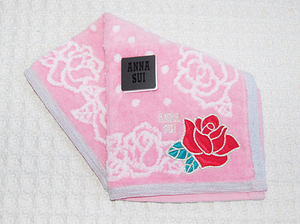 [ new goods ]ANNA SUI* Anna Sui rose. up like attaching rose . dot. towel pink 