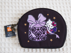 [ new goods ]ANNA SUI* Anna Sui × Hello Kitty ..... Kitty. Flat pouch black × purple 