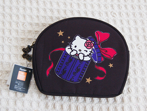 [ new goods ]ANNA SUI* Anna Sui × Hello Kitty cosme Kitty. Flat pouch black × purple 