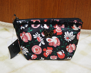 [ new goods ]ANNA SUI* Anna Sui Random flower pattern pouch pink 